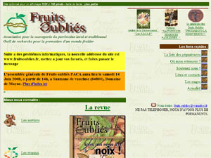 Fruits oubli�s : page d'accueil