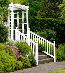 Escalier de jardin avec garde corps