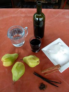 Poires au vin : les ingredients