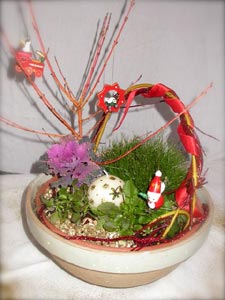 Décor de fête - potée fleurie