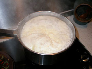 Ebullition du mélange dans la casserole