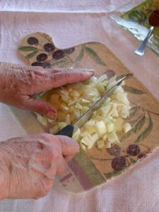 oignons émincés