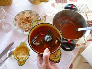 soupe de poisson à la tomate