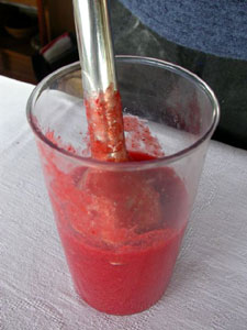 prparation de la pulpe de fraise
