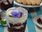 Verrine cerise et petit-suisse
