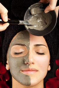 Application d'un masque d'argile