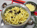 Tagliatelles aux champignons et au safran