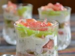 Mises en bouche pamplemousse et crevettes