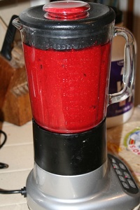 Préparation de coulis de framboise