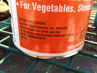 Insecticide biologique - Bacillus thuringiensis var. kurstaki