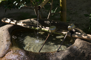 Pierre à eau (Tsukubai) - Jardin japonais