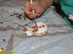 Peinture d'un bonhomme de neige