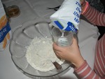 Préparation de la pâte : sel