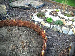 Bordure en plessis et spirale d'aromatiques