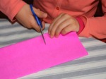 Découpage d'une bande de papier