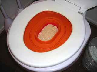 Modèle de bac à poser sur les toilettes