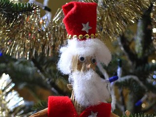 Sujet de Noël en feuilles de maïs Sujet de Noël en maïs