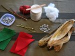 Sujet de Noël en maïs