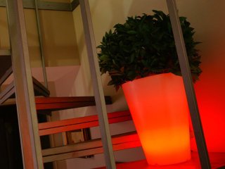 Vase conique lumineux multicolore à LED