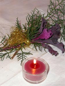décor de table et bougie
