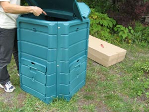 Composteur de jardin en plastique recyclé boîte à compost légère et aérée pour lextérieur 650 litres Créez un sol fertile avec un montage facile 