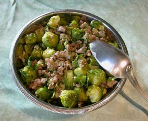 Choux de Bruxelles à la paysanne
