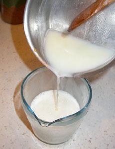 Fécule dans le lait