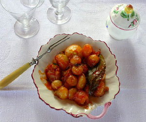 Confit d'oignons blancs servi à l'apéritif