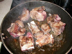 faire sauter la viande