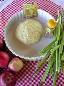ingrédient tarte pommes rhubarbe