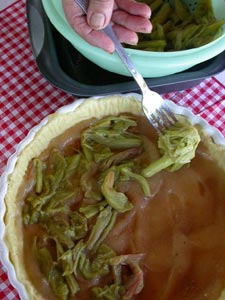 dépose de la rhubarbe