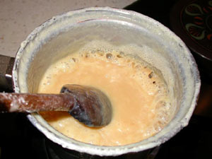 Préparation de la confiture de lait