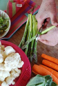 Eplucher, découper les légumes de saison
