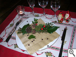 Fagot de Noel sur la table des fêtes !