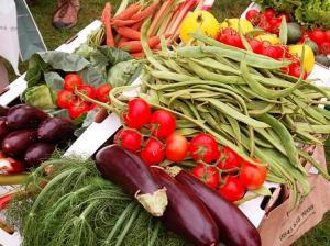 Fruits et légumes fraîchement cueillis