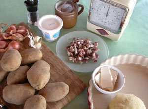 Ingrédients du gâteau de pommes de terre