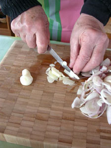 Emincer les légumes