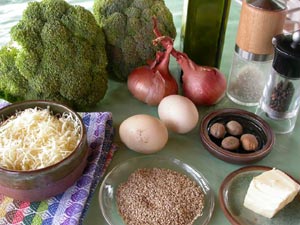 Ingrédients du gratin de brocolis