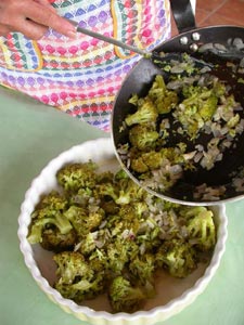 Ingrédients du gratin de brocolis