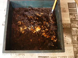 c’est parti pour le ramassage de compost du bac du bas!