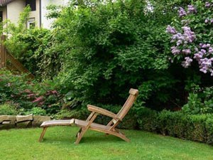 Chaise longue en teck