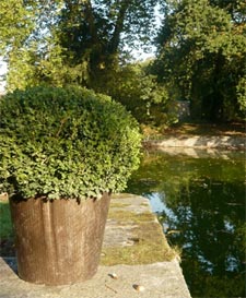 Pot 
en lin - Vert déco