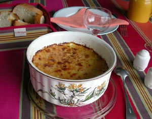 Purée de navet gratinée au four