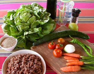 Ingrédients de la salade