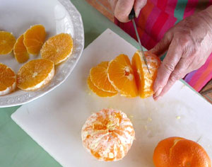 Savoir peler et couper les oranges