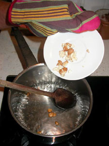 Ajout des amandes