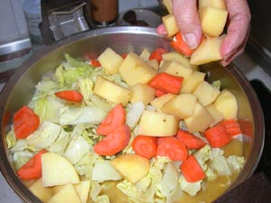 Ajout des légumes
