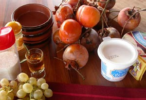 Gratin kaki mascarpone : ingrédients