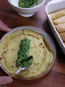 Garniture des crêpes