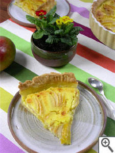 Tarte à la mangue et à la poire